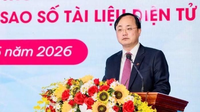 Ông Tô Huy Vũ, Chủ tịch hội đồng thành viên Agribank, phát biểu tại buổi lễ.