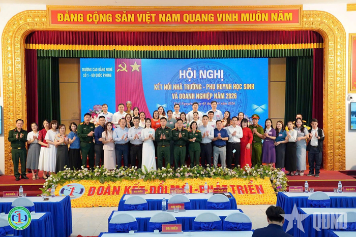 Trường Cao đẳng nghề số 1 - Bộ Quốc phòng tổ chức Hội nghị kết nối Nhà trường - Phụ huynh và Doanh nghiệp năm 2026. Ảnh: TRUYỀN THÔNG