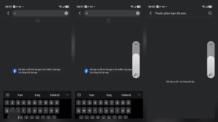 Các nội dung không thể tải khi Facebook gặp sự cố.