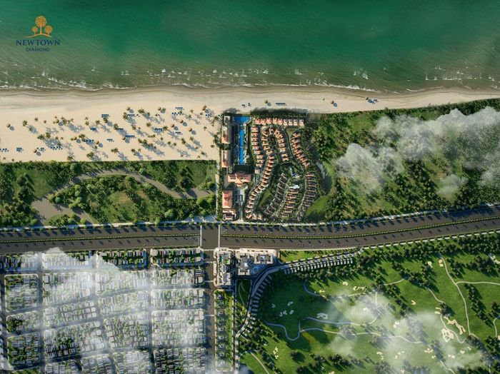 Newtown Diamond có vị trí hiếm có “mặt biển, kề sân gôn”, tâm điểm cung đường nghỉ dưỡng ven biển nổi tiếng kết nối Đà Nẵng với Hội An