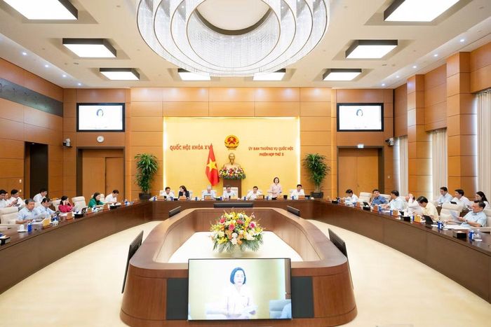 Phiên họp thứ 3 của Ủy ban Thường vụ Quốc hội. Ảnh: QH