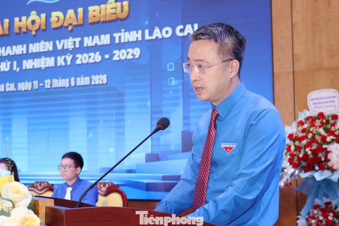 Anh Nguyễn Tường Lâm, Bí thư T.Ư Đoàn – Chủ tịch Hội LHTN Việt Nam phát biểu chỉ đạo Đại hội.