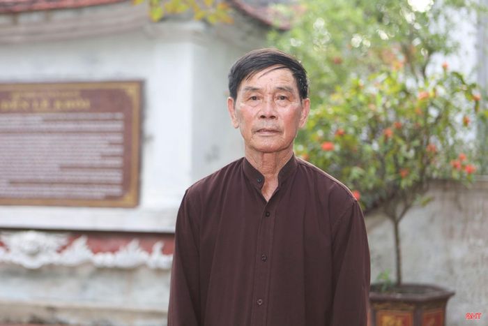 Ông Lê Trọng Hưng - Quyền Trưởng ban Lễ nghi đền Lê Khôi (xã Thạch Khê)