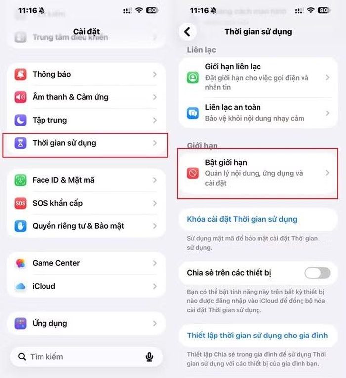  Kiểm tra giới hạn (Restrictions). 