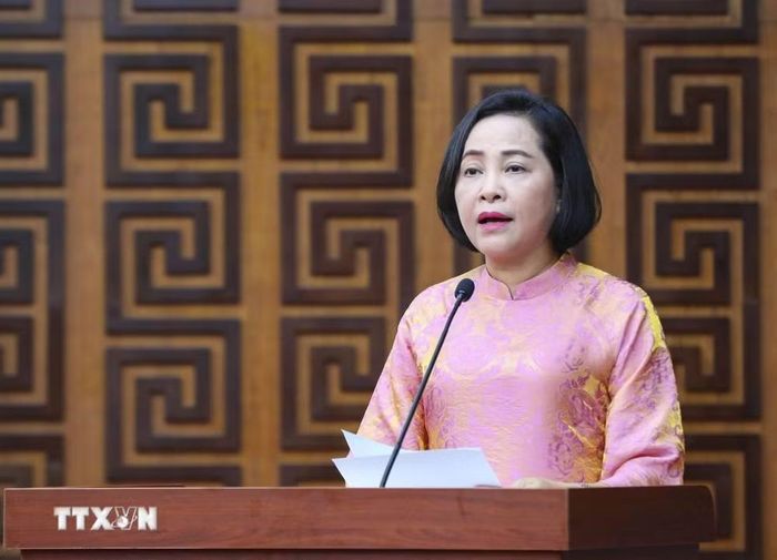 Phó Chủ tịch Quốc hội Nguyễn Thị Thanh phát biểu. (Ảnh: Xuân Tư/TTXVN)