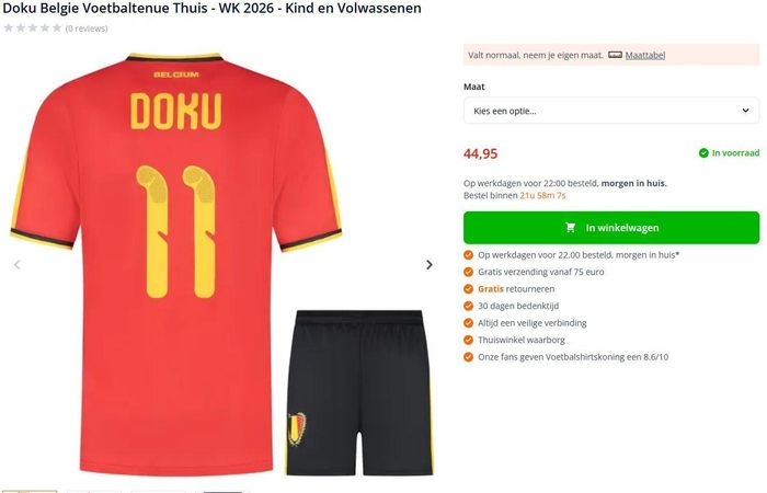 Tiền đạo Jérémy Doku trở thành cầu thủ có áo in tên bán chạy nhất.