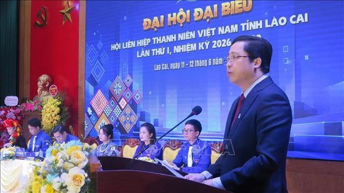 Bí thư Tỉnh ủy Lào Cai Dương Quốc Huy phát biểu chỉ đạo Đại hội.