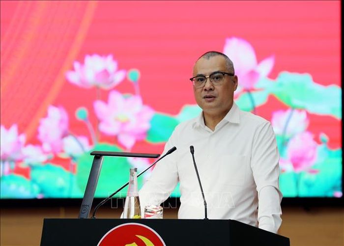 Bí thư Tỉnh ủy Phú Thọ Phạm Đại Dương phát biểu tại hội nghị. Ảnh: Tạ Toàn/TTXVN