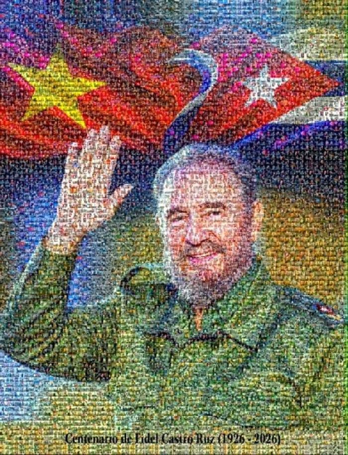 Tác phẩm nghệ thuật “Fidel Castro Ruz - Cuba trong trái tim người Việt”.