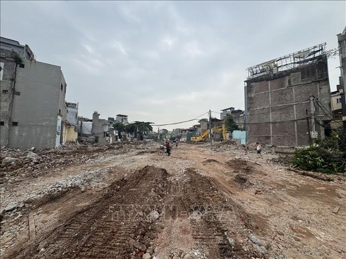 Dự án đường Vành đai 2,5 đoạn qua địa bàn phường Khương Đình, Hà Nội đã cơ bản hoàn thành giải phóng mặt bằng. Ảnh: Quốc Lũy/TTXVN