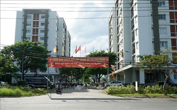 Khu chung cư nhà ở xã hội cho thuê Bệnh viện Ung bướu (phường Hòa Khánh, thành phố Đà Nẵng). Ảnh: Quốc Dũng/TTXVN