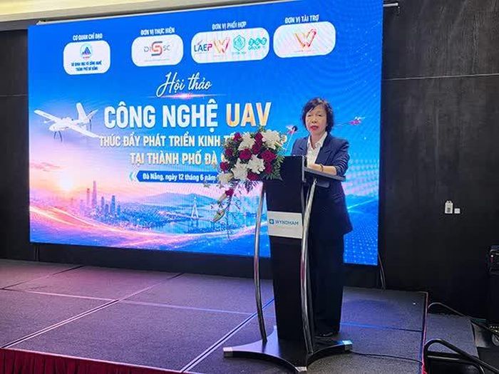 Phó Giám đốc Sở KH&CN Đà Nẵng Lê Thị Thục phát biểu tại hội thảo.