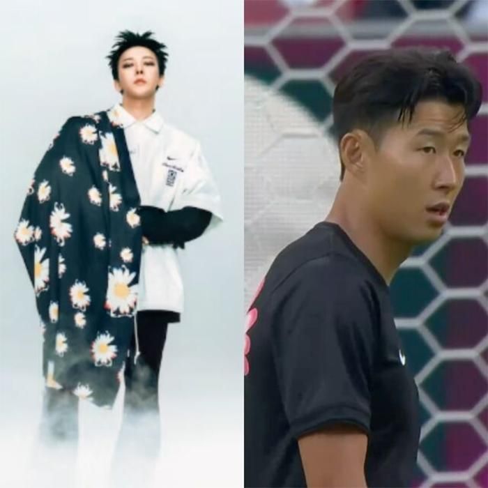 Son Heung Min xuất hiện với chiếc áo màu đen thuộc bộ sưu tập hợp tác với thương hiệu do G-Dragon sáng lập.