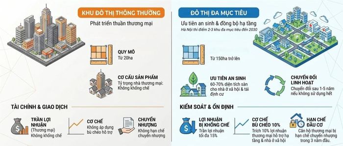 Điểm khác biệt của khu đô thị đa mục tiêu tại Hà Nội so với khu đô thị thông thường