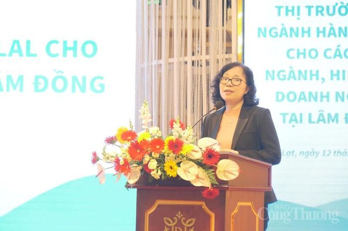 Bà Nguyễn Phương Trà, Vụ trưởng Vụ Trung Đông – Châu Phi (Bộ Ngoại giao) phát biểu khai mạc. Ảnh: Lê Sơn