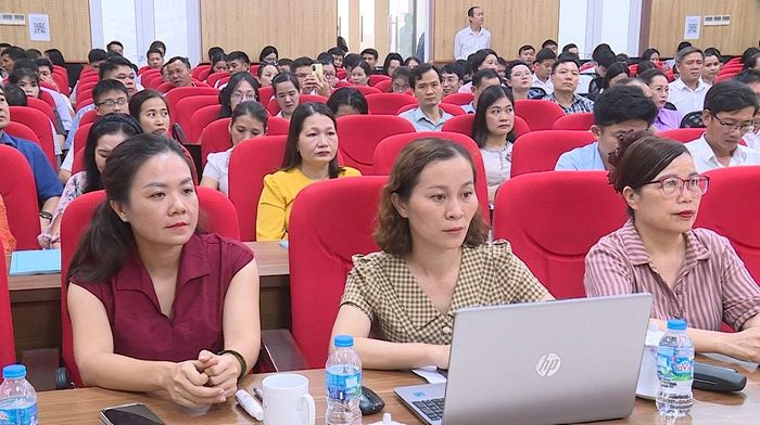 Đại biểu của các sở, ban, ngành, địa phương trên địa bàn tỉnh Thanh Hóa tham gia hội nghị tập huấn.
