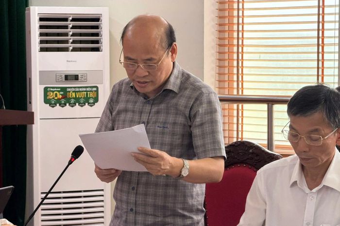 Đồng chí Lê Văn Nam, Phó Giám đốc Sở Văn hóa, Thể thao và Du lịch tỉnh Thanh Hóa phát biểu tại hội nghị.
