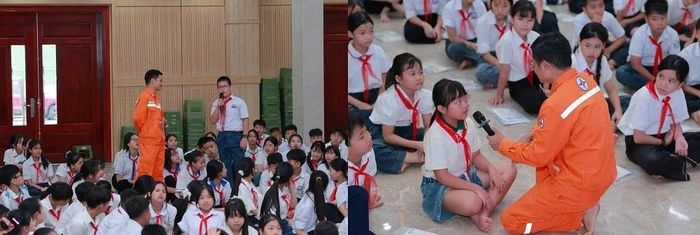 Không khí lớp học sôi nổi với sự tham gia tích cực của các em học sinh trong phần trao đổi, thảo luận và hỏi – đáp.