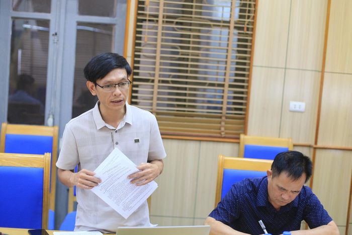 Đồng chí Nguyễn Như Quỳnh - Phó Chi cục trưởng Chi cục Phát triển Nông thôn và Quản lý chất lượng nông lâm sản, thủy sản phát biểu tại buổi làm việc.