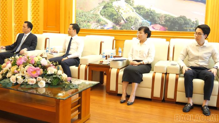 Các đại biểu dự buổi tiếp xã giao.