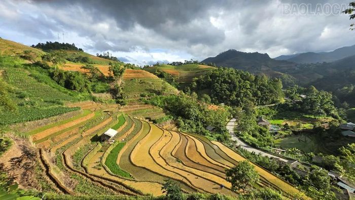 Nhiều diện tích trong khu vực danh thắng vẫn đang chờ nước về để bước vào vụ mới.