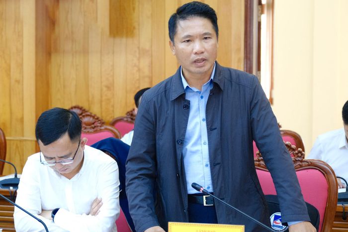 Đại diện nhà đầu tư tuyến cao tốc Bảo Lộc - Liên Khương phát biểu tại buổi làm việc