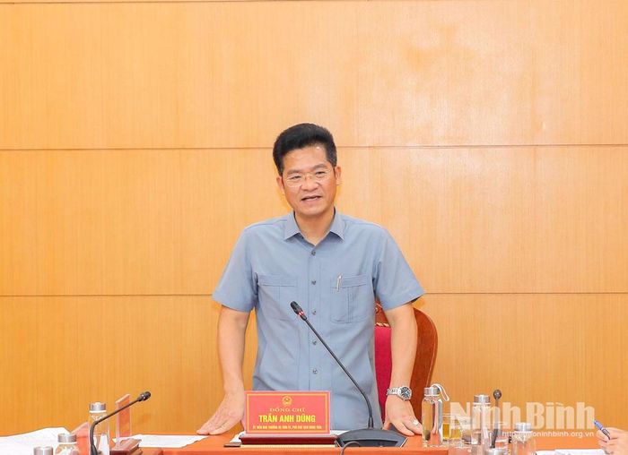 Đồng chí Trần Anh Dũng, Ủy viên Ban Thường vụ Tỉnh ủy, Phó Chủ tịch UBND tỉnh phát biểu tại hội nghị.