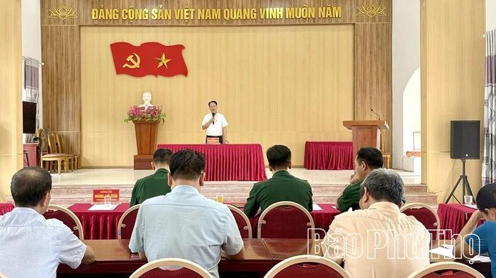 UBND xã Hoàng An họp phân công nhiệm vụ chuẩn bị cho Chiến dịch “500 ngày đêm đẩy mạnh tìm kiếm, quy tập và xác định danh tính hài cốt liệt sĩ còn thiếu thông tin”.
