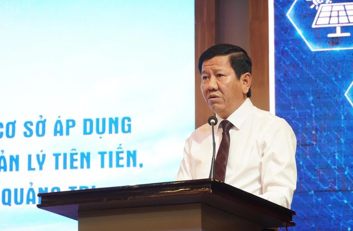 Đại diện lãnh đạo Sở Khoa học và Công nghệ phát biểu tại hội thảo - Ảnh: H.L