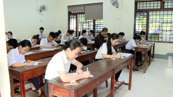 Đa số các thí sinh bước vào phòng thi với tâm lý bình tĩnh, thoải mái - Ảnh: H.Q