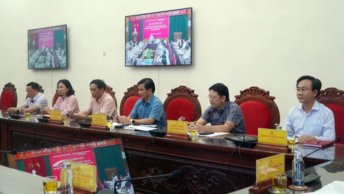 Đại biểu tham dự hội thảo tại điểm cầu tỉnh Quảng Trị - Ảnh: N.M