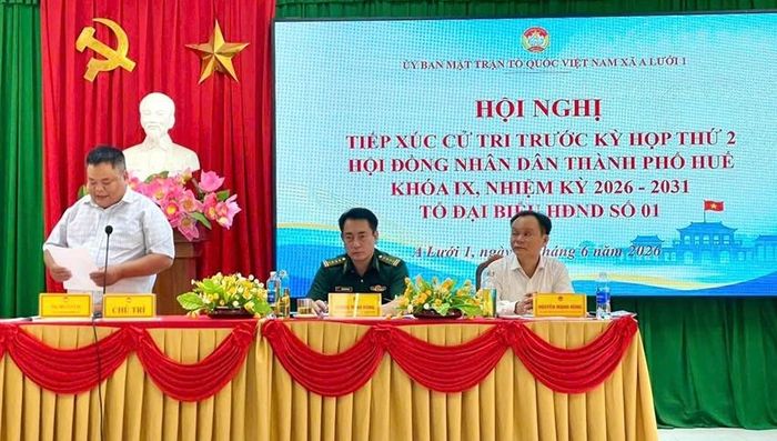  Tổ đại biểu số 1 HĐND thành phố tiếp xúc cử tri tại xã A Lưới 1