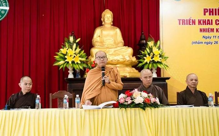 Thượng tọa Thích Giác Phổ phát biểu