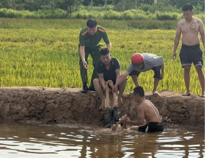 Hiện trường vụ đuối nước.