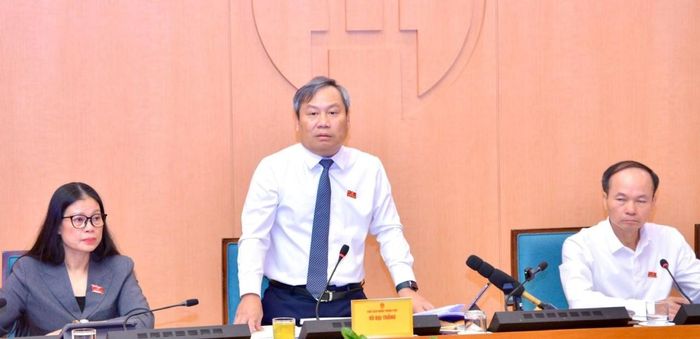 Chủ tịch UBND TP. Hà Nội Vũ Đại Thắng phát biểu. Ảnh: Viết Thành