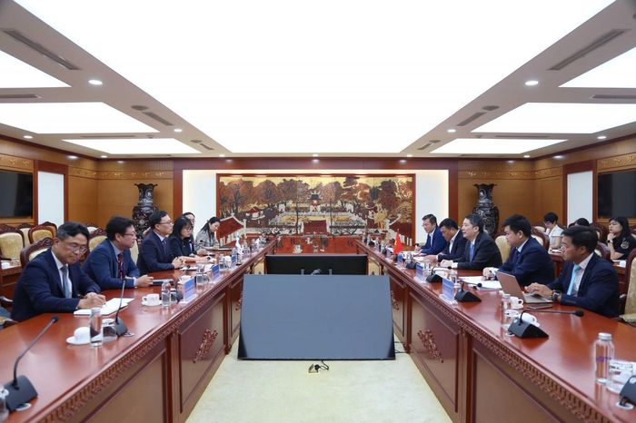 Quang cảnh buổi tiếp. Ảnh: Đức Minh