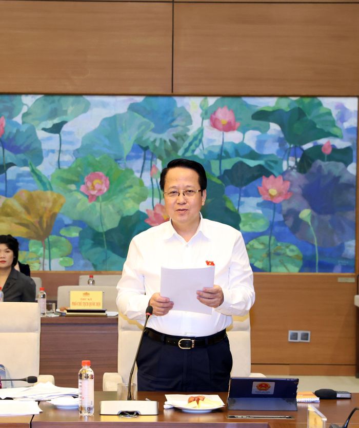 Phó Chủ nhiệm Ủy ban Dân nguyện và Giám sát Hoàng Anh Công phát biểu
