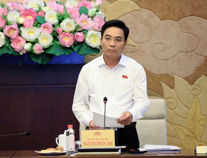 Phó Chủ tịch Quốc hội, Thượng tướng Nguyễn Doãn Anh phát biểu tại cuộc làm việc