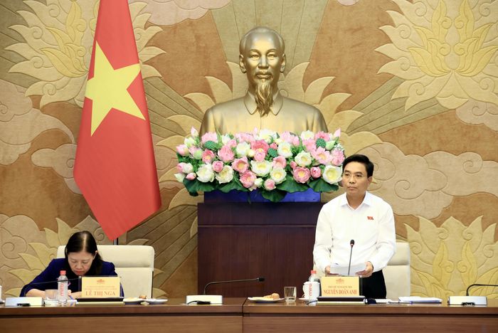 Phó Chủ tịch Quốc hội, Thượng tướng Nguyễn Doãn Anh phát biểu tại cuộc làm việc