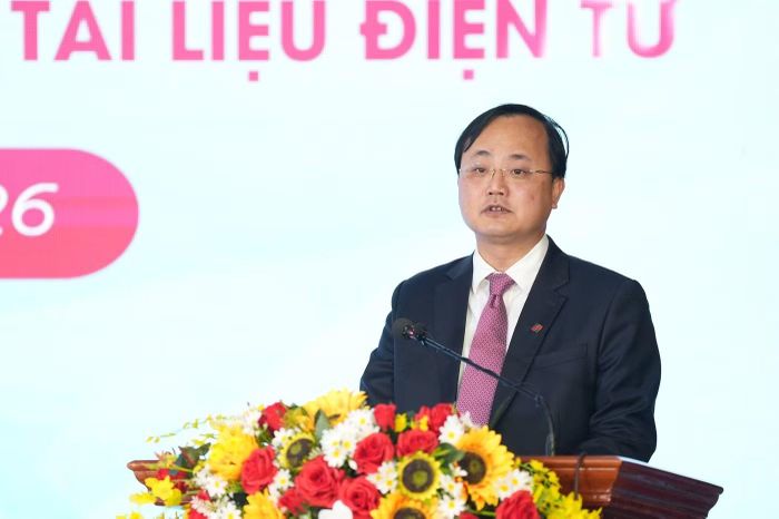 Ông Tô Huy Vũ phát biểu tại buổi lễ.