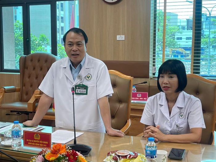 PGS.TS Nguyễn Tiến Quang, Giám đốc Bệnh viện 19-8 phát biểu tại hội thảo.