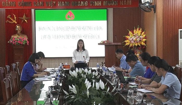 Ban đại diện Hội đồng quản trị Ngân hàng Chính sách xã hội tỉnh kiểm tra, giám sát tại xã Bảo Lạc.