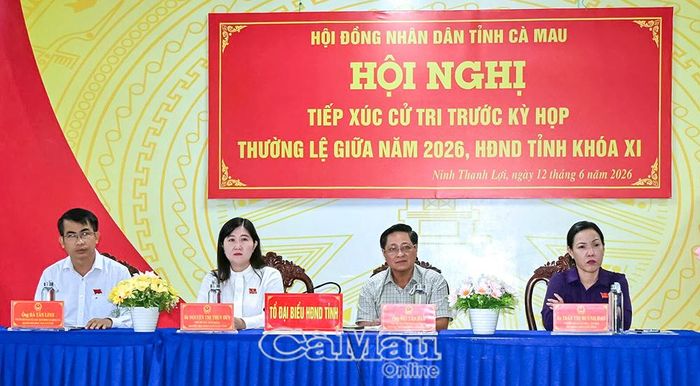 Tổ đại biểu HĐND tỉnh tiếp xúc cử tri xã Ninh Thạnh Lợi.
