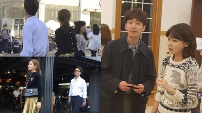 Một số hình ảnh hẹn hò của Jung Kyung Ho và Sooyoung được chia sẻ trên mạng xã hội. Ảnh: Twitter.