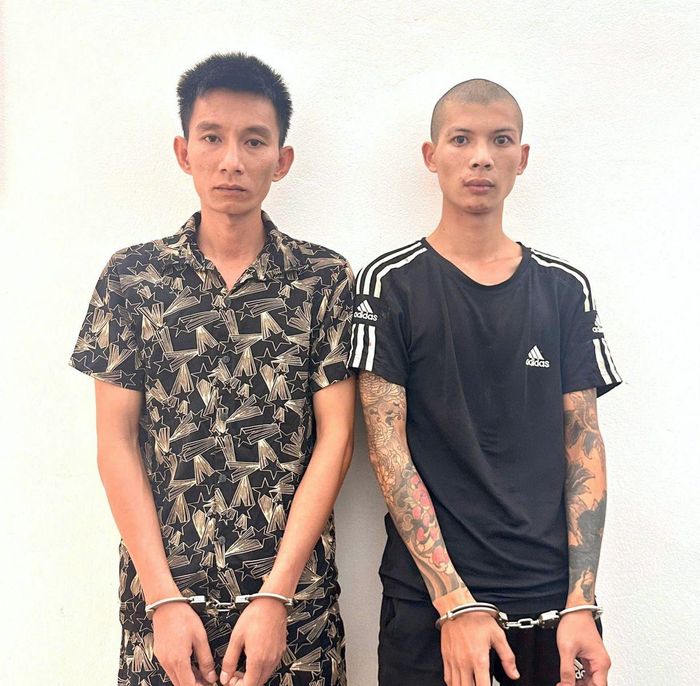 Đối tượng Nguyễn Văn Thanh và Nguyễn Quốc Pháp. Ảnh: CA tỉnh Ninh Bình.