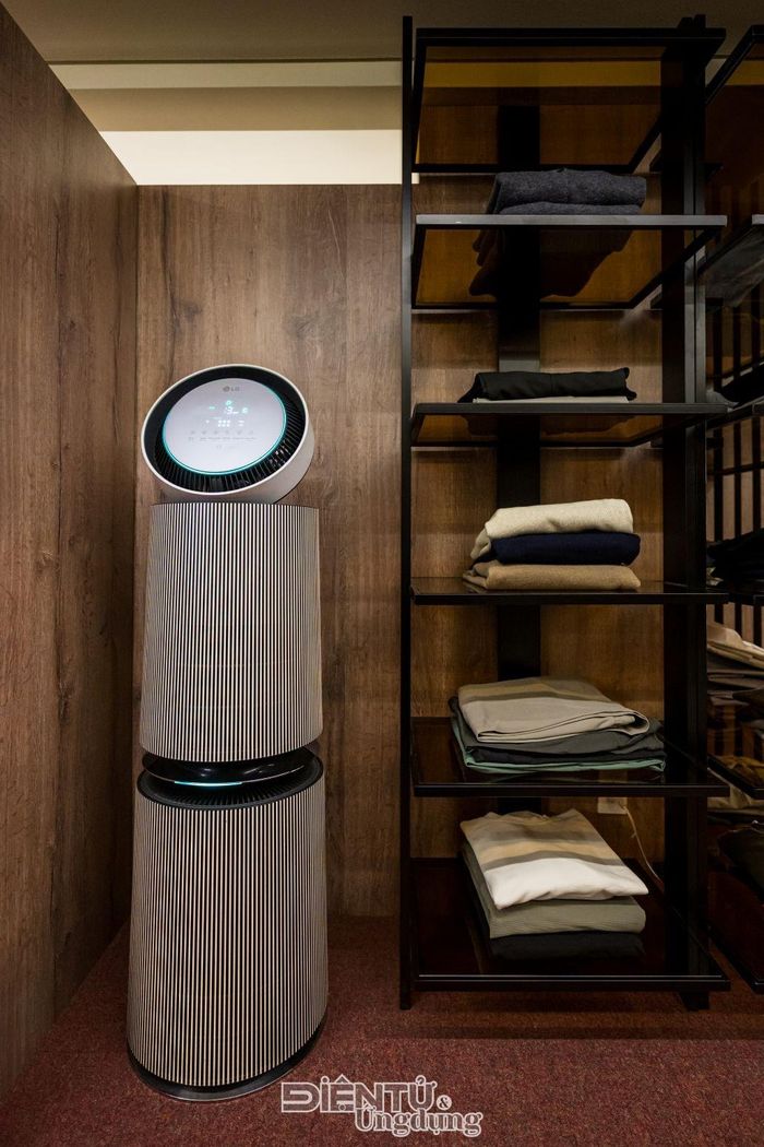 Đồng thời không khí của cả căn nhà cũng được bảo đảm bởi LG PuriCare 360 Alpha PET, giúp MINHO tận hưởng giấc ngủ chất lượng và tái tạo năng lượng mỗi ngày. (Ảnh: LG Electronics)