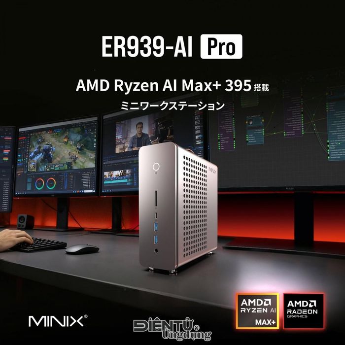 MINIX ER939-AI Pro sử dụng bộ xử lý AMD Ryzen AI Max+ 395, hướng đến các ứng dụng AI cục bộ, phát triển mô hình ngôn ngữ lớn và phân tích dữ liệu doanh nghiệp