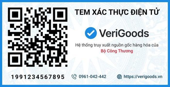 Tem xác thực điện tử VeriGoods hỗ trợ minh bạch thông tin và truy xuất nguồn gốc hàng hóa trên thị trường.