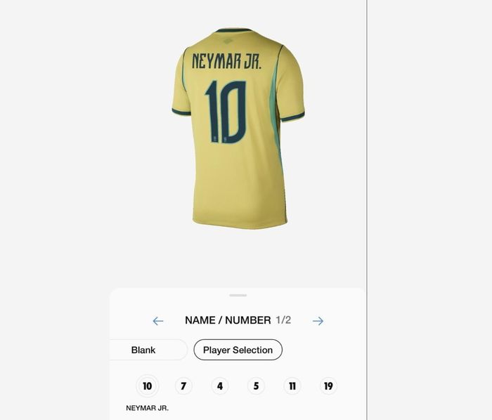 Chi tiết dấu chấm gây tranh cãi trên áo đấu Neymar của Nike. (Ảnh: Nike)