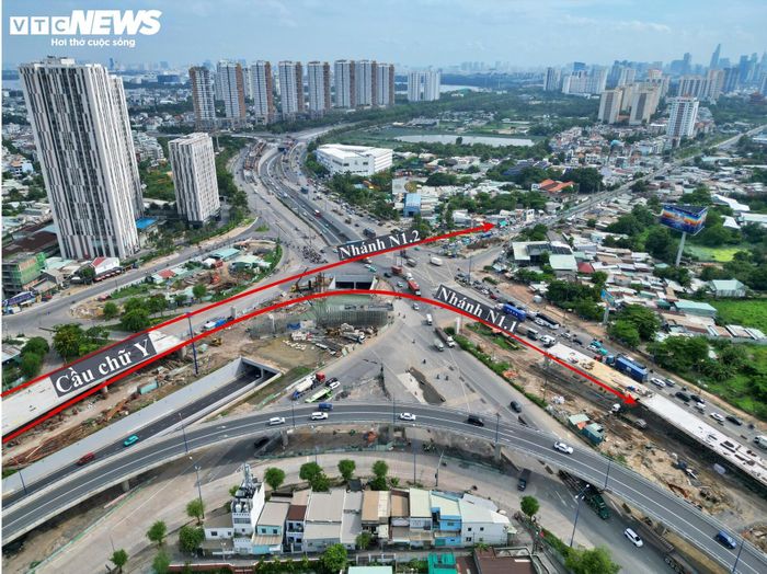 Tại hạng mục cầu chữ Y, gồm các nhánh N1.1 và N1.2, công trường cũng đang được triển khai thi công đồng loạt.